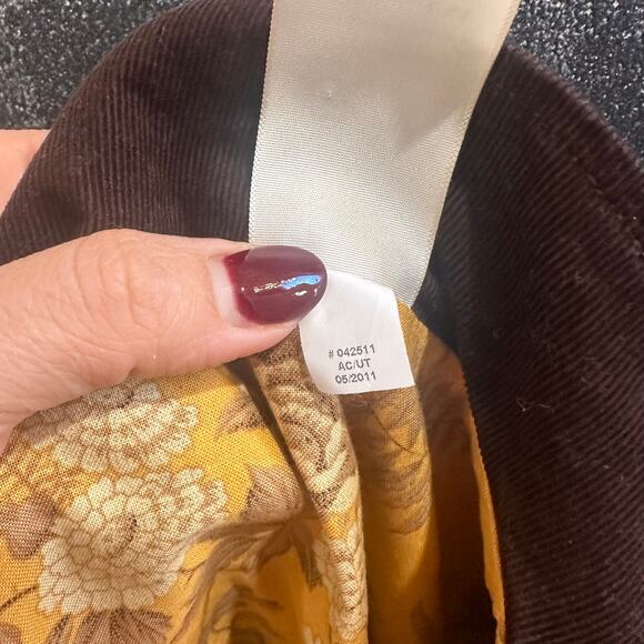 Persnickety Jacket 100% Cotton Long Sleeve Brown Yellow Made in USA Size 12Y - Picture 6 of 6